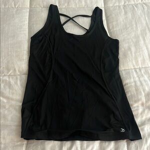 Black Tank Top with Cross Back